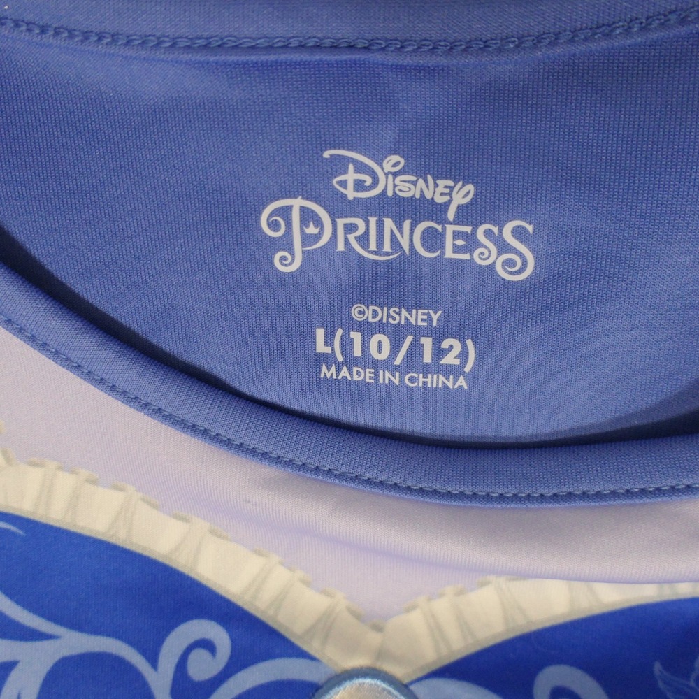 Disney Princess Kids Snow White Dress L 10/12 Blue Yellow Costume Fairytale - Picture 2 of 6